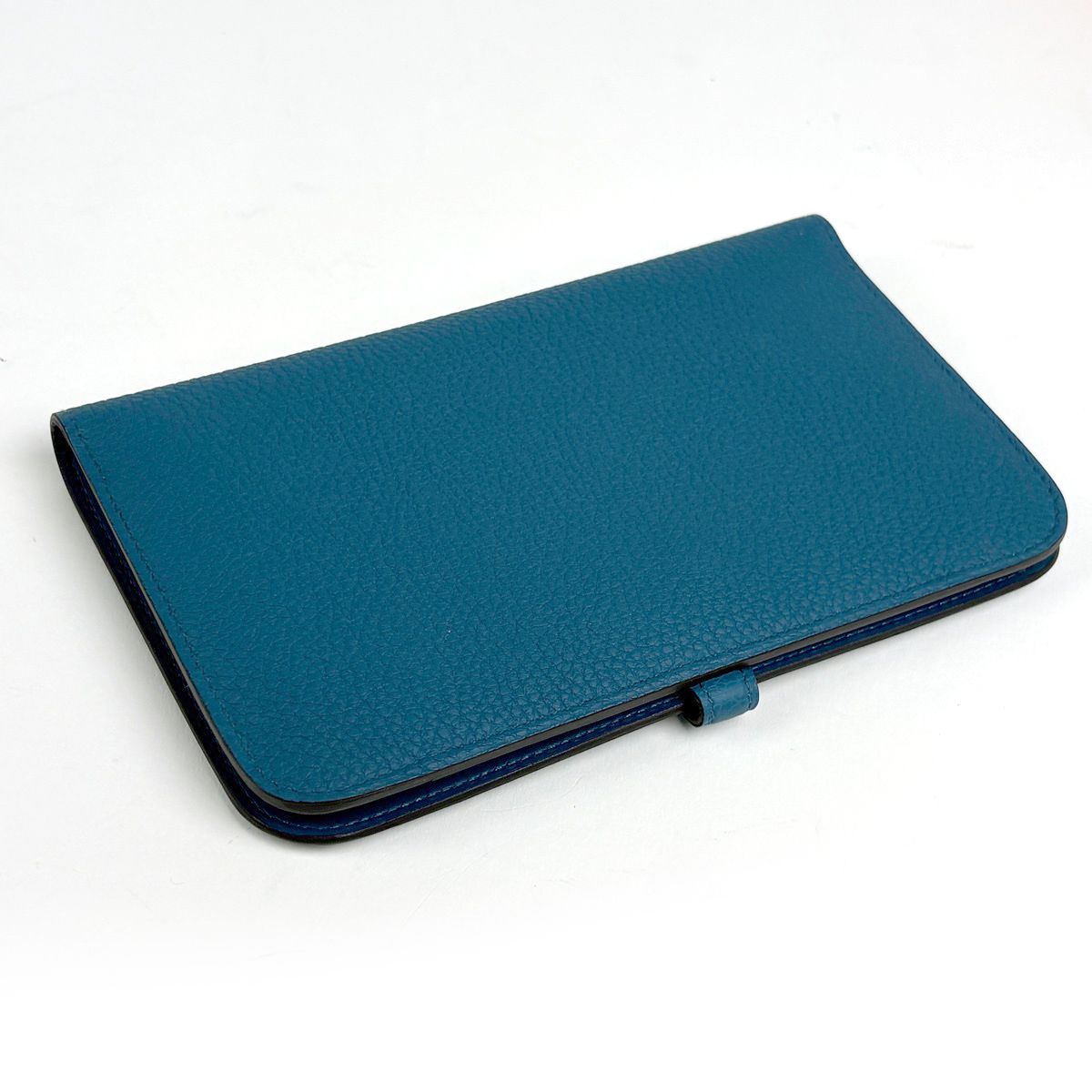 Hermes Dogon GM Bifold Wallet Taurillon Clemence Blue — view 2