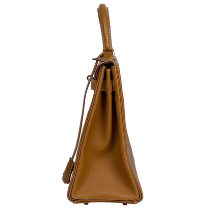 Hermes Kelly 32 Retourne 2-Way Shoulder Bag Ardennes Natural — view 2
