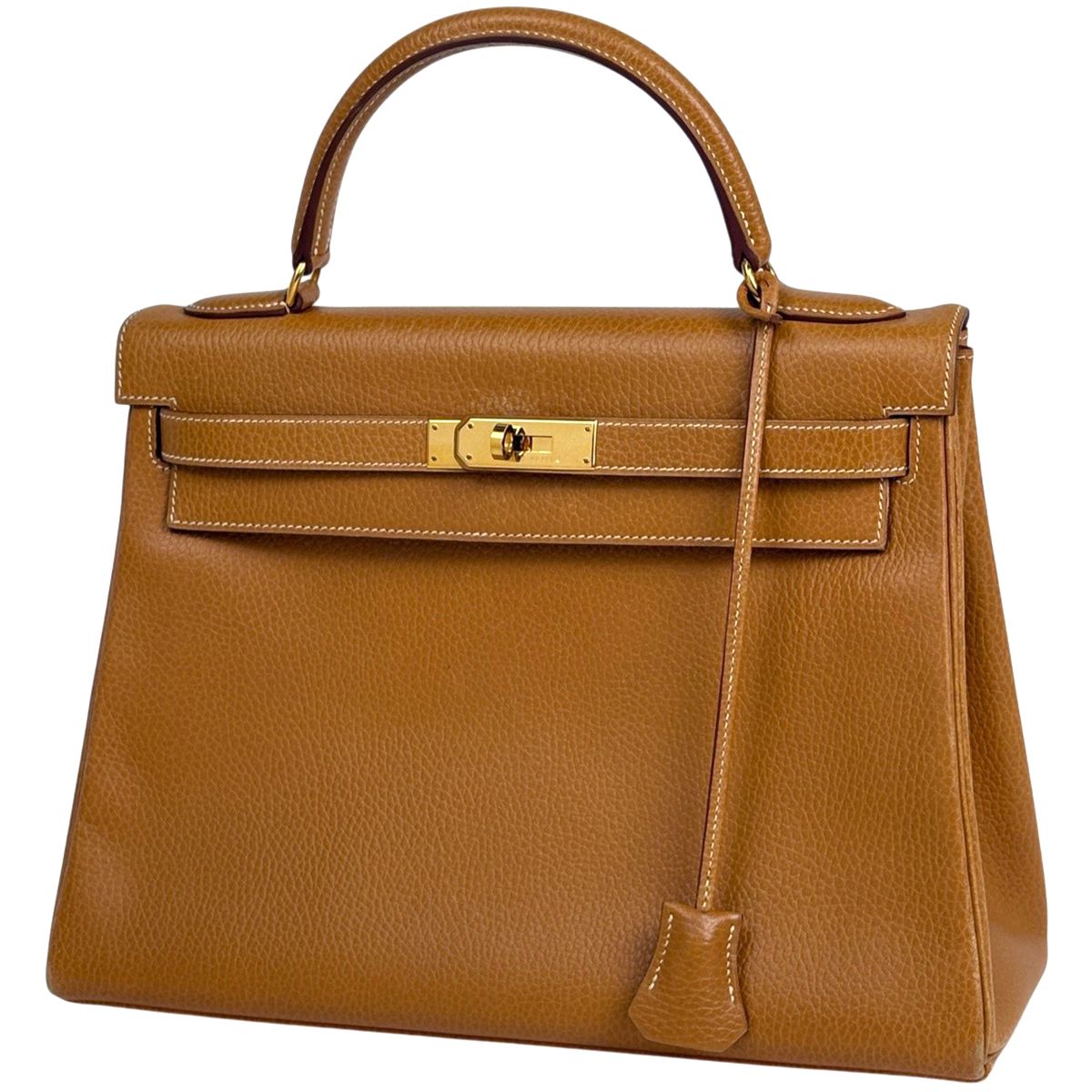 Hermes Kelly 32 Retourne 2-Way Shoulder Bag Ardennes Natural