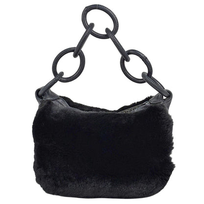 Chanel CC Logo Shoulder Bag Black — view 3