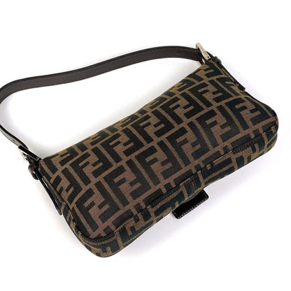 Fendi Zucca Pattern Mamma Baguette Shoulder Bag Canvas Brown — view 2