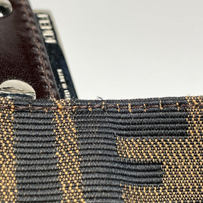 Fendi Zucca Pattern Mamma Baguette Shoulder Bag Canvas Brown — view 7