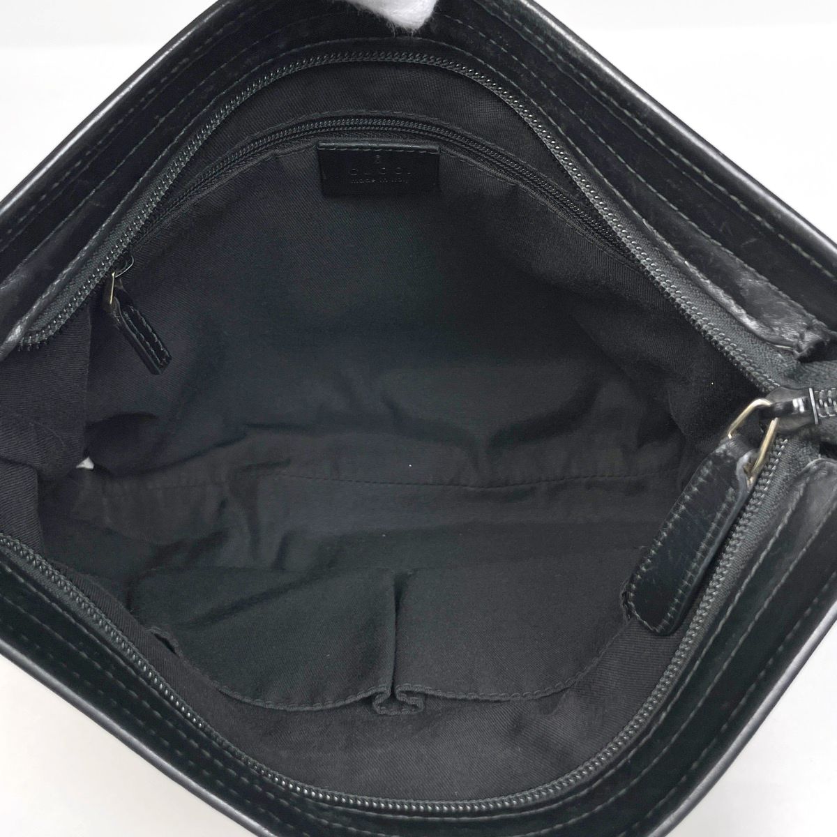 Gucci GG Pattern Shoulder Bag Sherry Line Web Canvas Beige Black — view 7