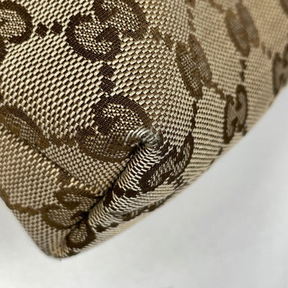Gucci GG Pattern Shoulder Bag Sherry Line Web Canvas Beige Black — view 3