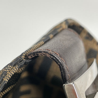 Fendi Zucca Pattern Shoulder Bag Canvas Brown — view 4