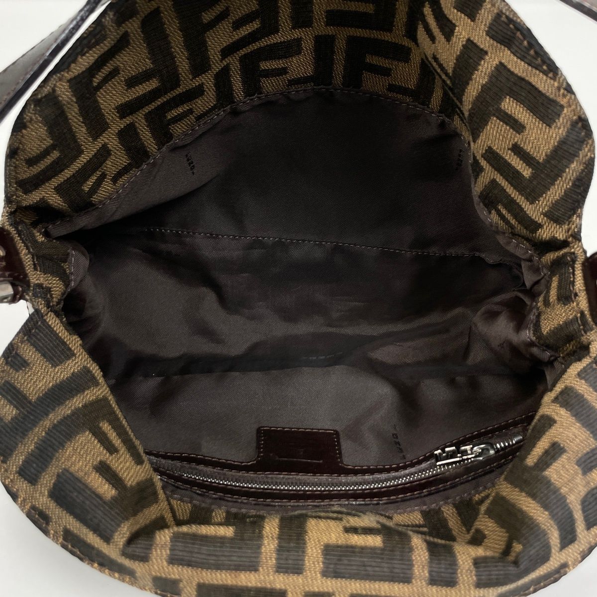 Fendi Zucca Pattern Shoulder Bag Canvas Brown — view 8