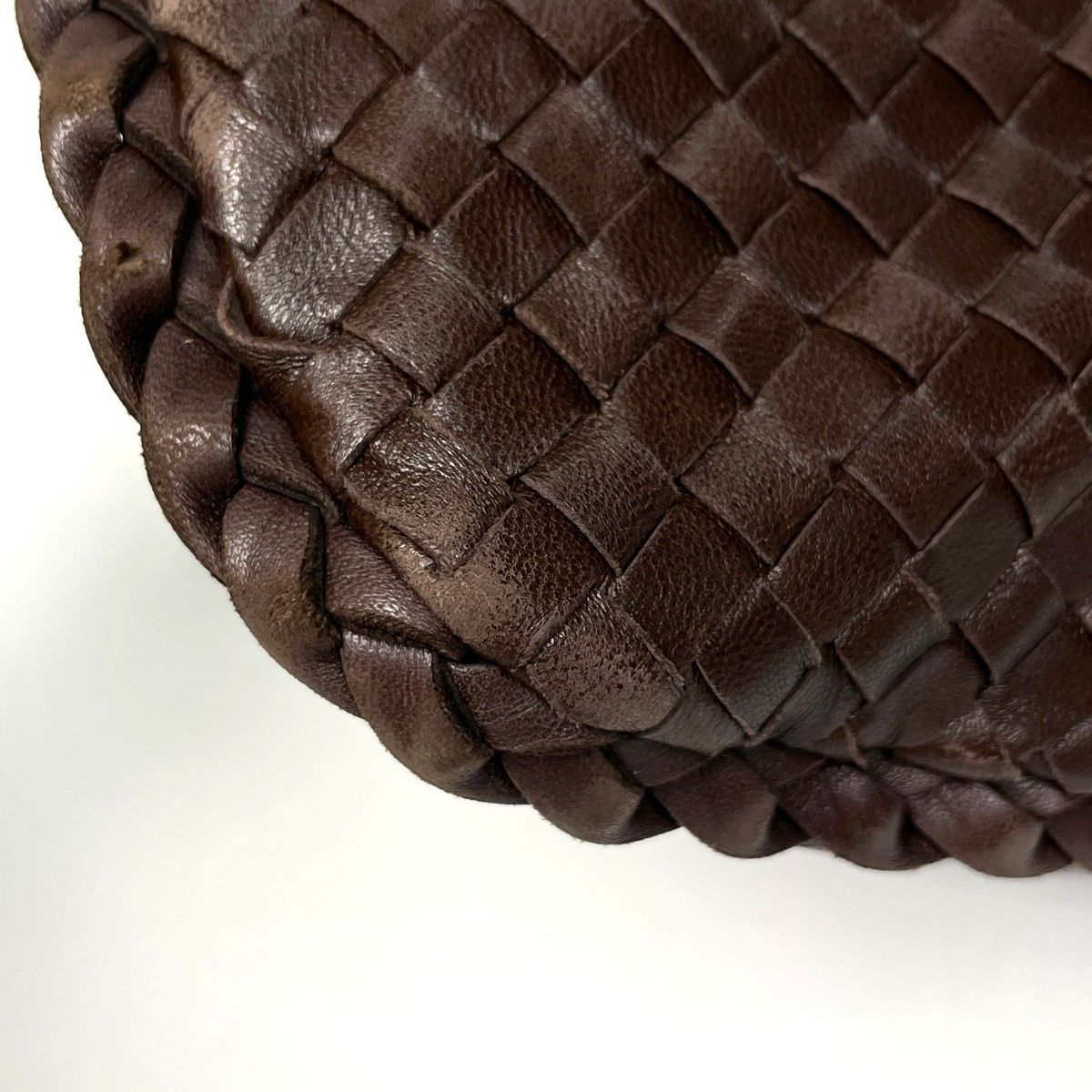 Bottega Veneta Intrecciato Shoulder Bag Hobo Leather Brown — view 3