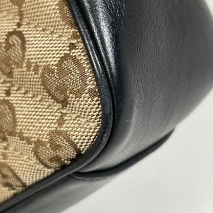 Gucci GG Marmont Quilted Small Shoulder Bag Pattern Canvas Beige Black — view 3