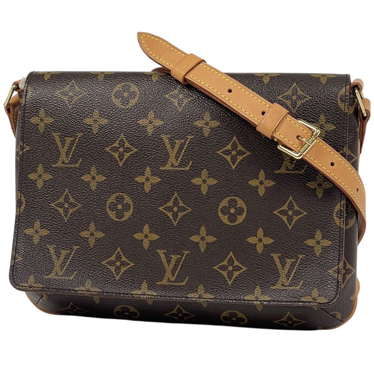 Louis Vuitton Musette Tango Long Crossbody Shoulder Bag Monogram Brown