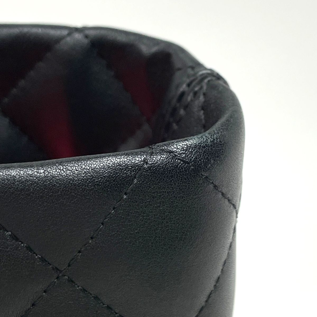 Chanel Cambon Line Tote CC Logo Handbag Leather Black — view 5