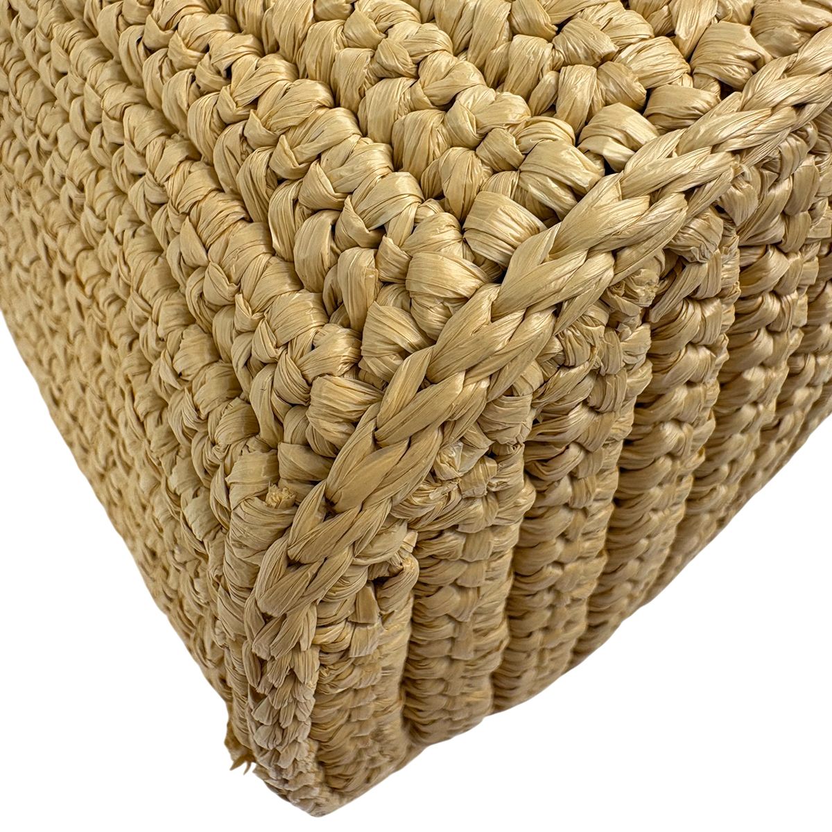 Prada Crochet Rope 2-Way Shoulder Bag Raffia Natural — view 7