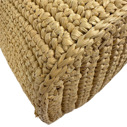 Prada Crochet Rope 2-Way Shoulder Bag Raffia Natural — view 7