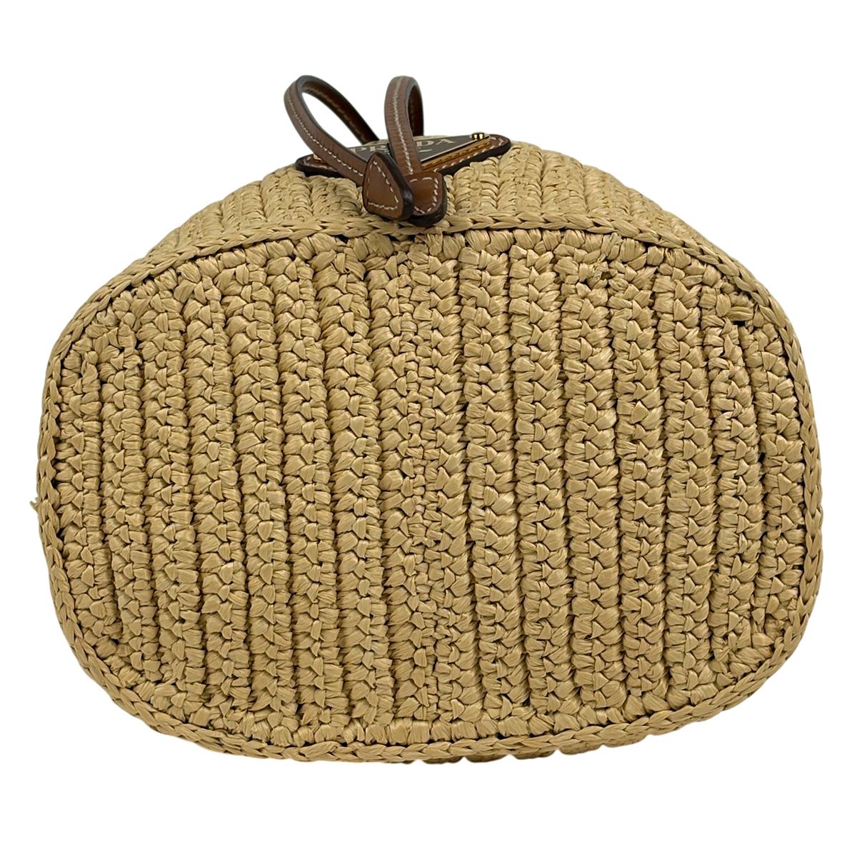 Prada Crochet Rope 2-Way Shoulder Bag Raffia Natural — view 5