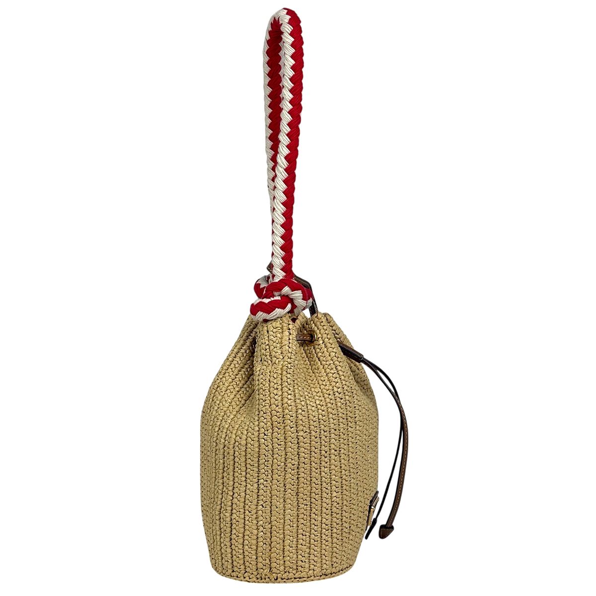 Prada Crochet Rope 2-Way Shoulder Bag Raffia Natural — view 4
