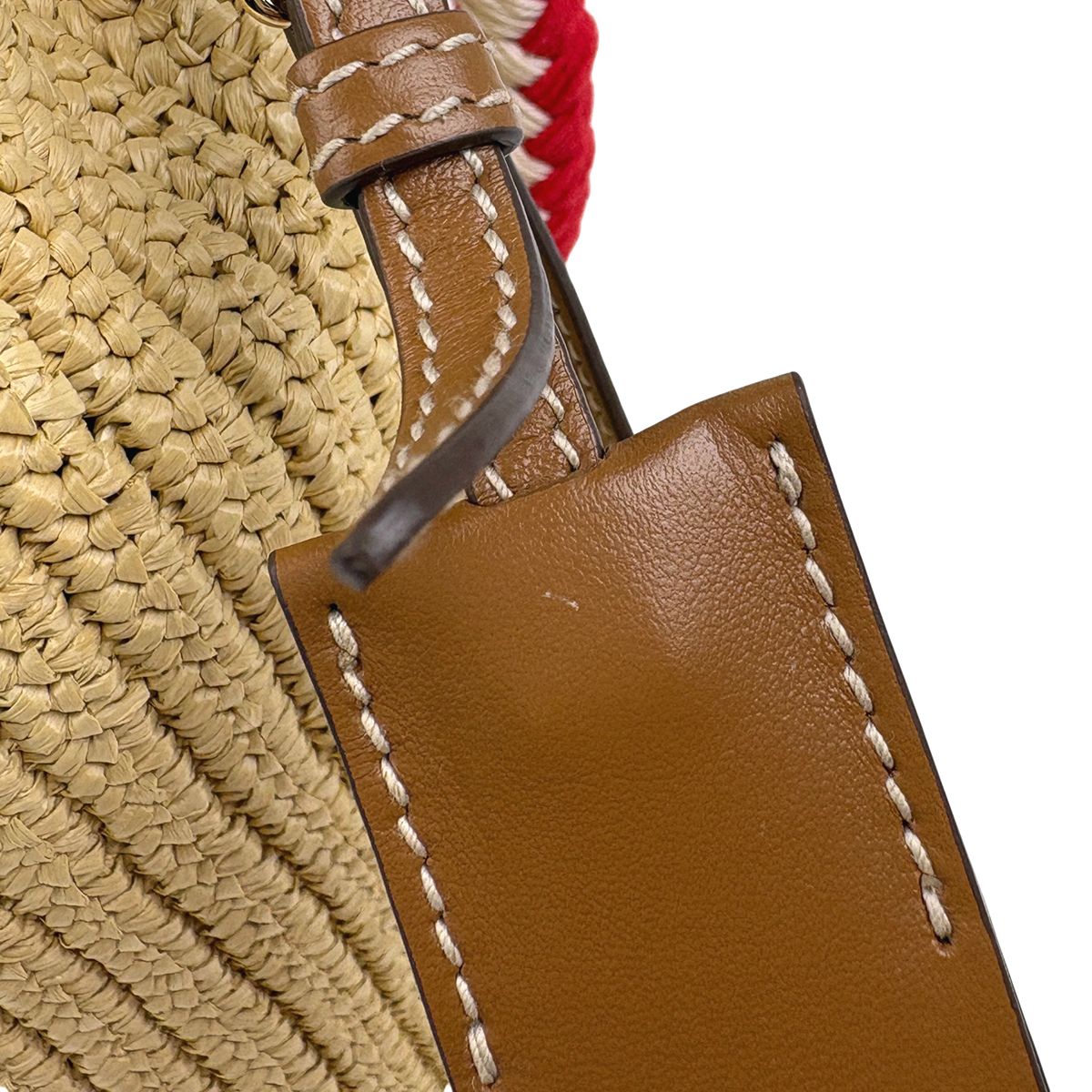 Prada Crochet Rope 2-Way Shoulder Bag Raffia Natural — view 8