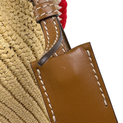 Prada Crochet Rope 2-Way Shoulder Bag Raffia Natural — view 8