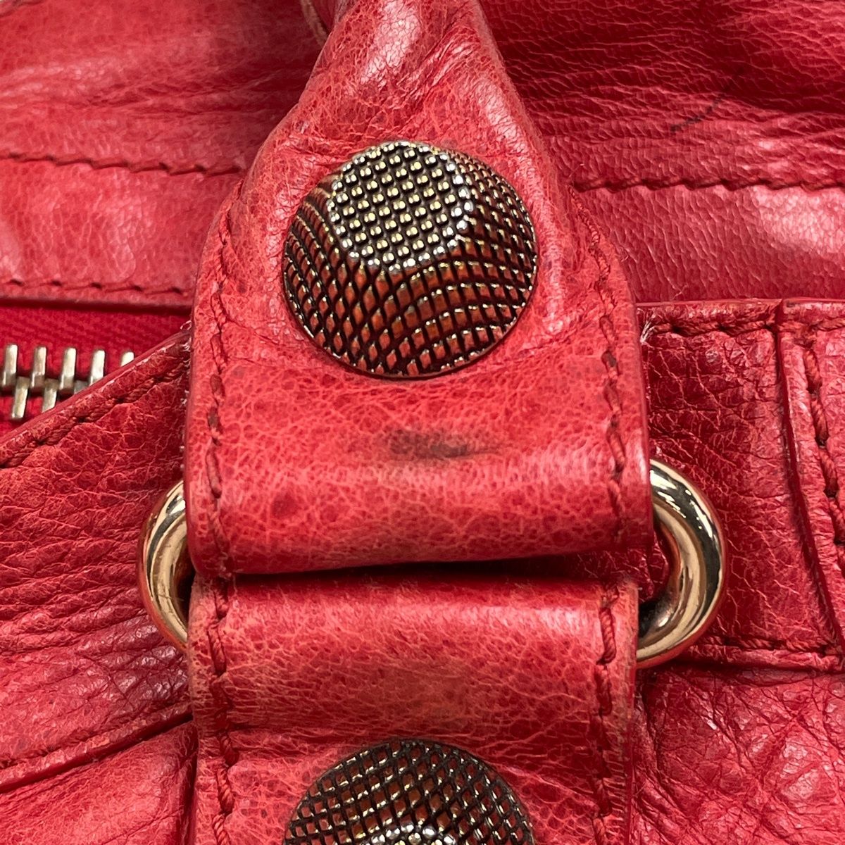 Balenciaga the Giant Part Time 2-Way Shoulder Bag Leather Red — view 5