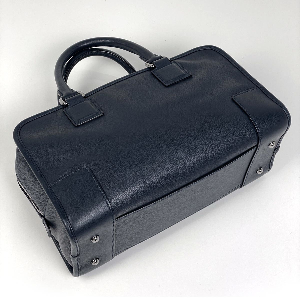 Loewe Amazona 28 Anagram Handbag Leather Navy — view 2
