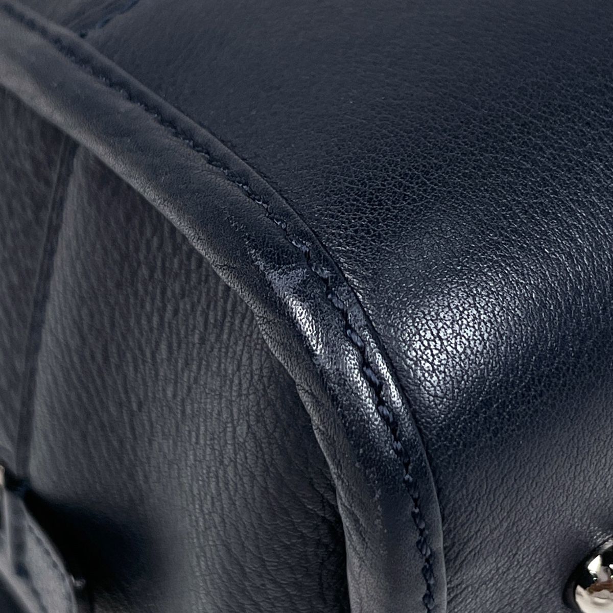 Loewe Amazona 28 Anagram Handbag Leather Navy — view 3