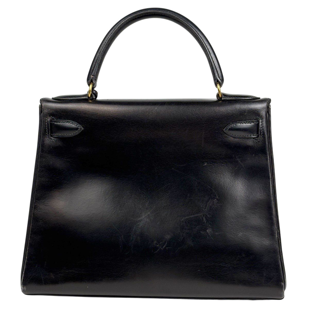 Hermes Kelly 28 Retourne 2-Way Shoulder Bag Box Calf Black — view 3