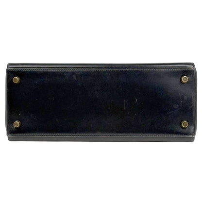 Hermes Kelly 28 Retourne 2-Way Shoulder Bag Box Calf Black — view 5