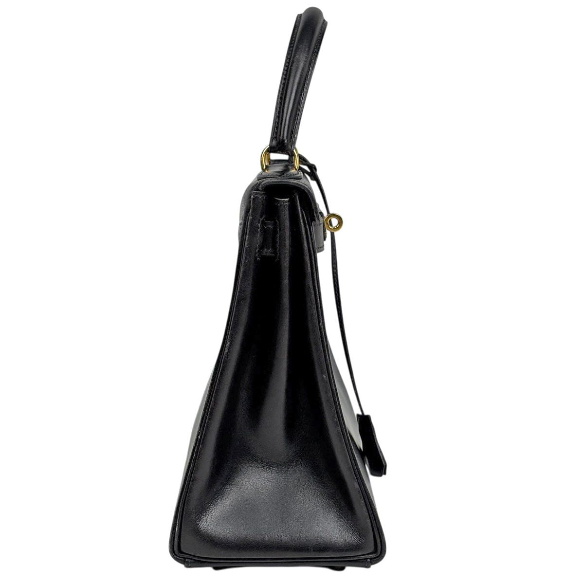 Hermes Kelly 28 Retourne 2-Way Shoulder Bag Box Calf Black — view 4