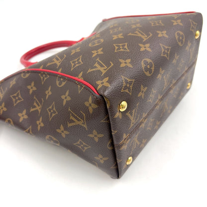 Louis Vuitton Tournelle PM Monogram Cerise Leather Brown Red Handbag Gold — view 8