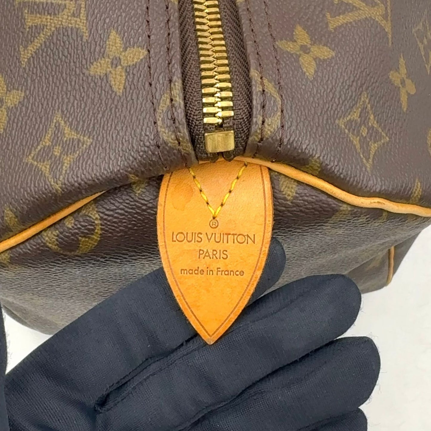 Louis Vuitton Keepall Bandouliere 50 Monogram Leather Brown Boston Bag Gold — view 4