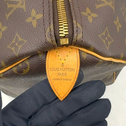 Louis Vuitton Keepall Bandouliere 50 Monogram Leather Brown Boston Bag Gold — view 4