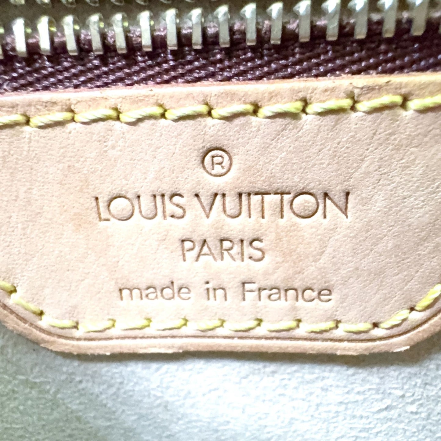 Louis Vuitton Looping MM Monogram Leather Brown Handbag Gold — view 4