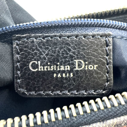 Dior Flight Line Trotter Leather Denim Gray Black Handbag Silver — view 4