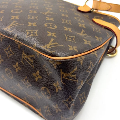 Louis Vuitton Batignolles Oriental Monogram Leather Brown Tote Gold — view 8
