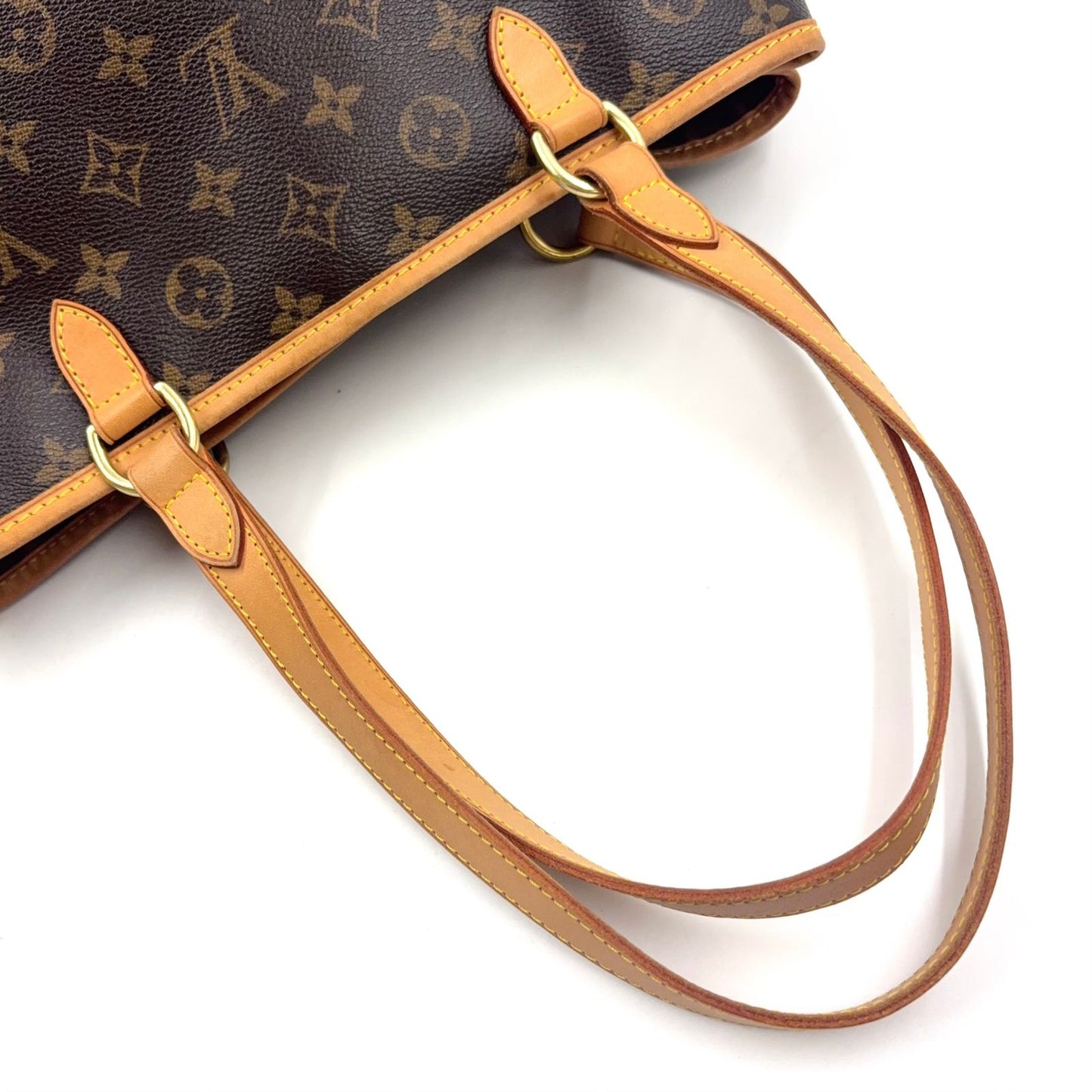 Louis Vuitton Batignolles Oriental Monogram Leather Brown Tote Gold — view 6