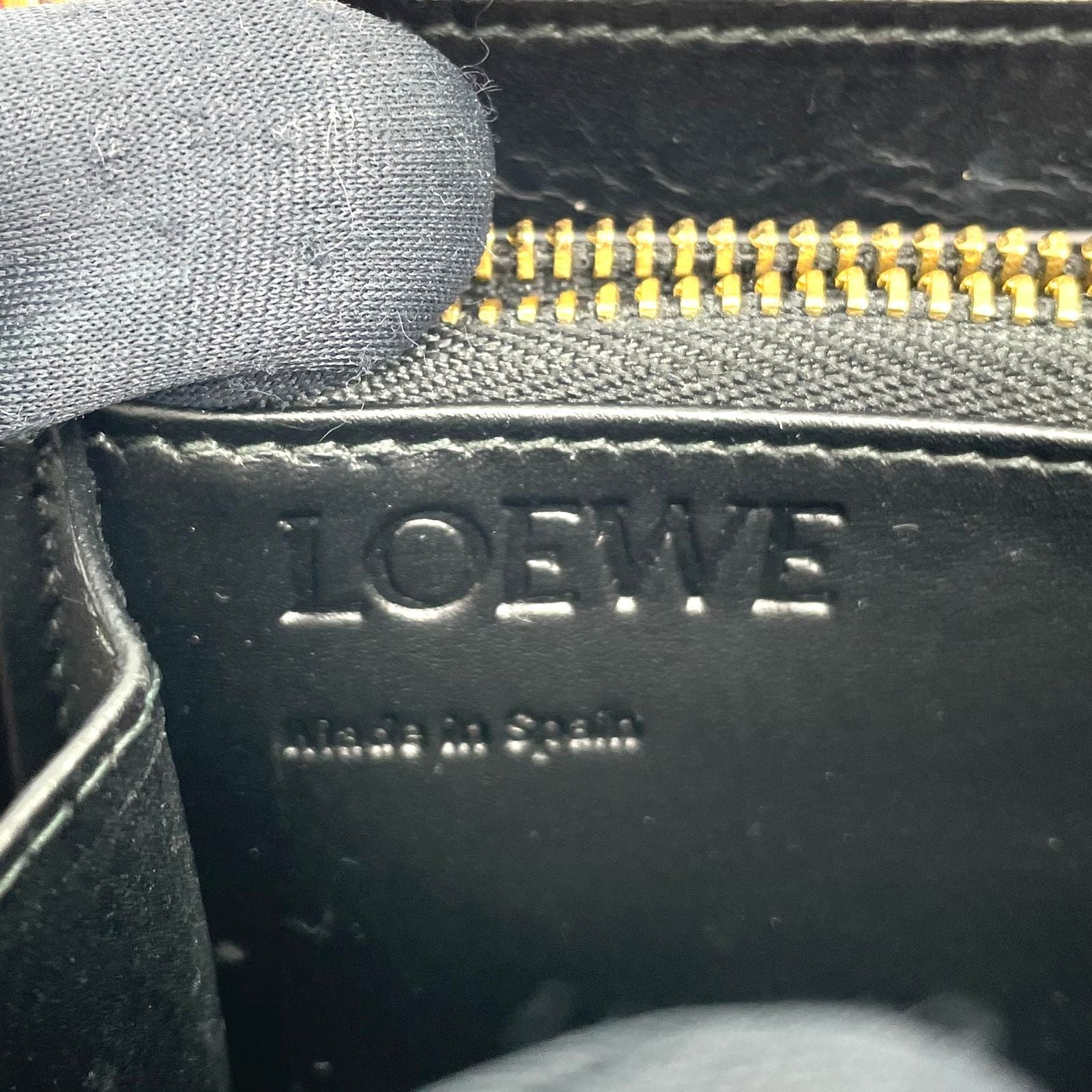 Loewe Puzzle Midi Amzip Leather Multicolor Wallet Gold — view 3