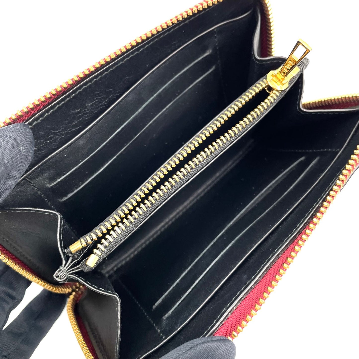 Loewe Puzzle Midi Amzip Leather Multicolor Wallet Gold — view 4
