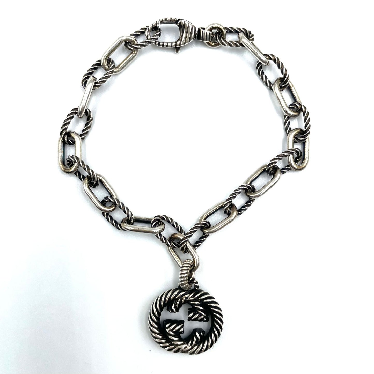 Gucci Interlocking Silver Bracelet — view 3
