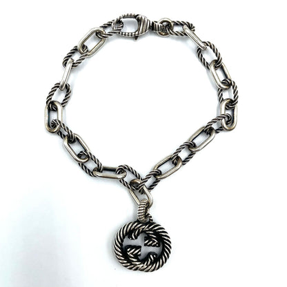 Gucci Interlocking Silver Bracelet — view 3