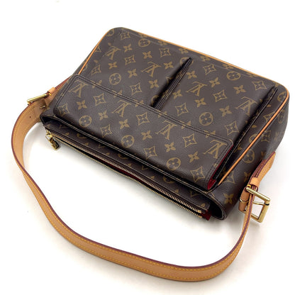 Louis Vuitton Viva Cite GM Monogram Leather Brown Shoulder Bag Gold — view 5