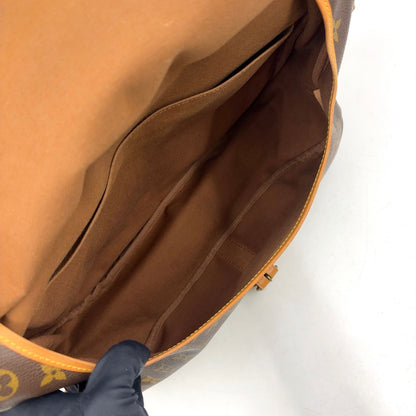 Louis Vuitton Saumur 35 Monogram Leather Brown Shoulder Bag Gold — view 3