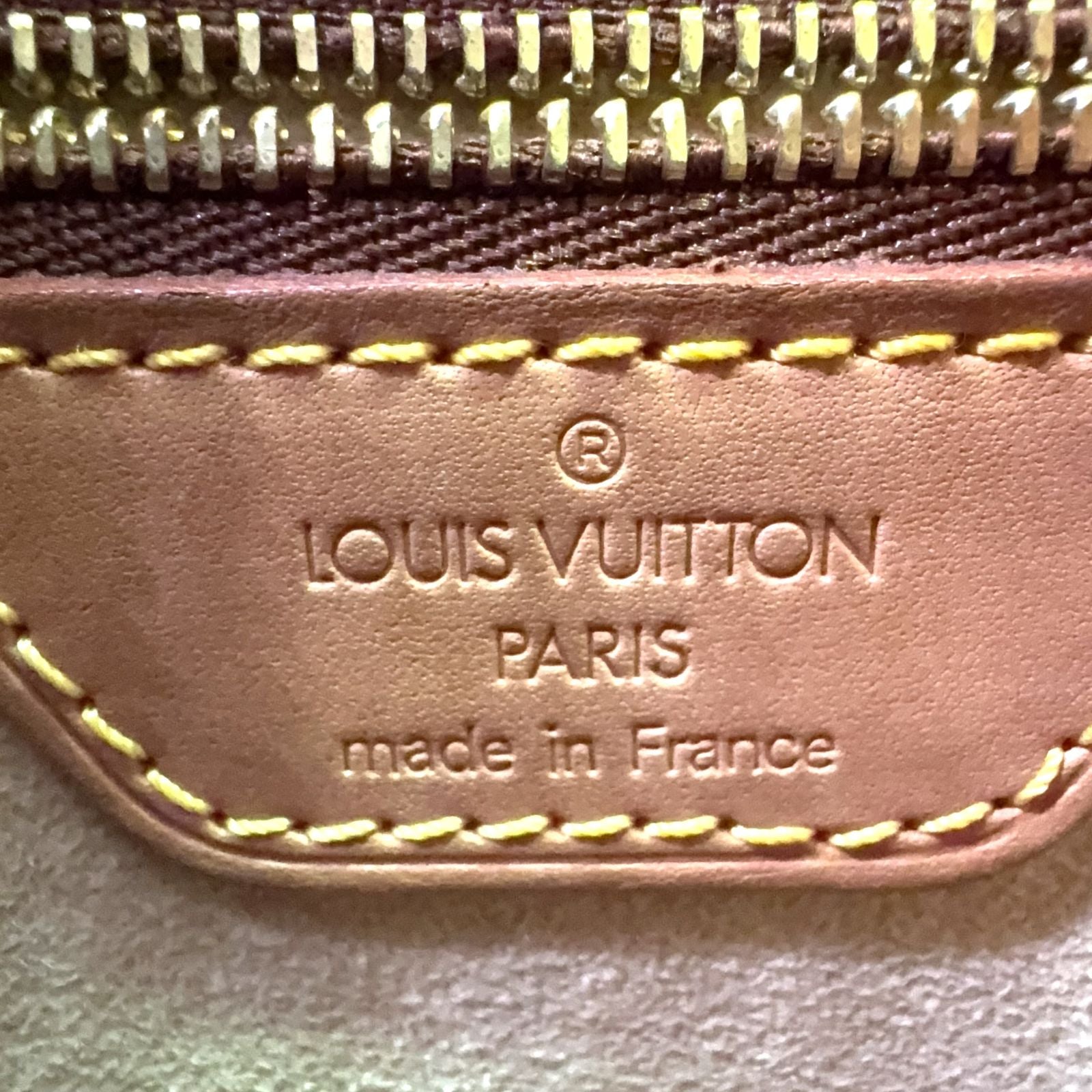 Louis Vuitton Looping GM Monogram Leather Brown Shoulder Bag Gold — view 4