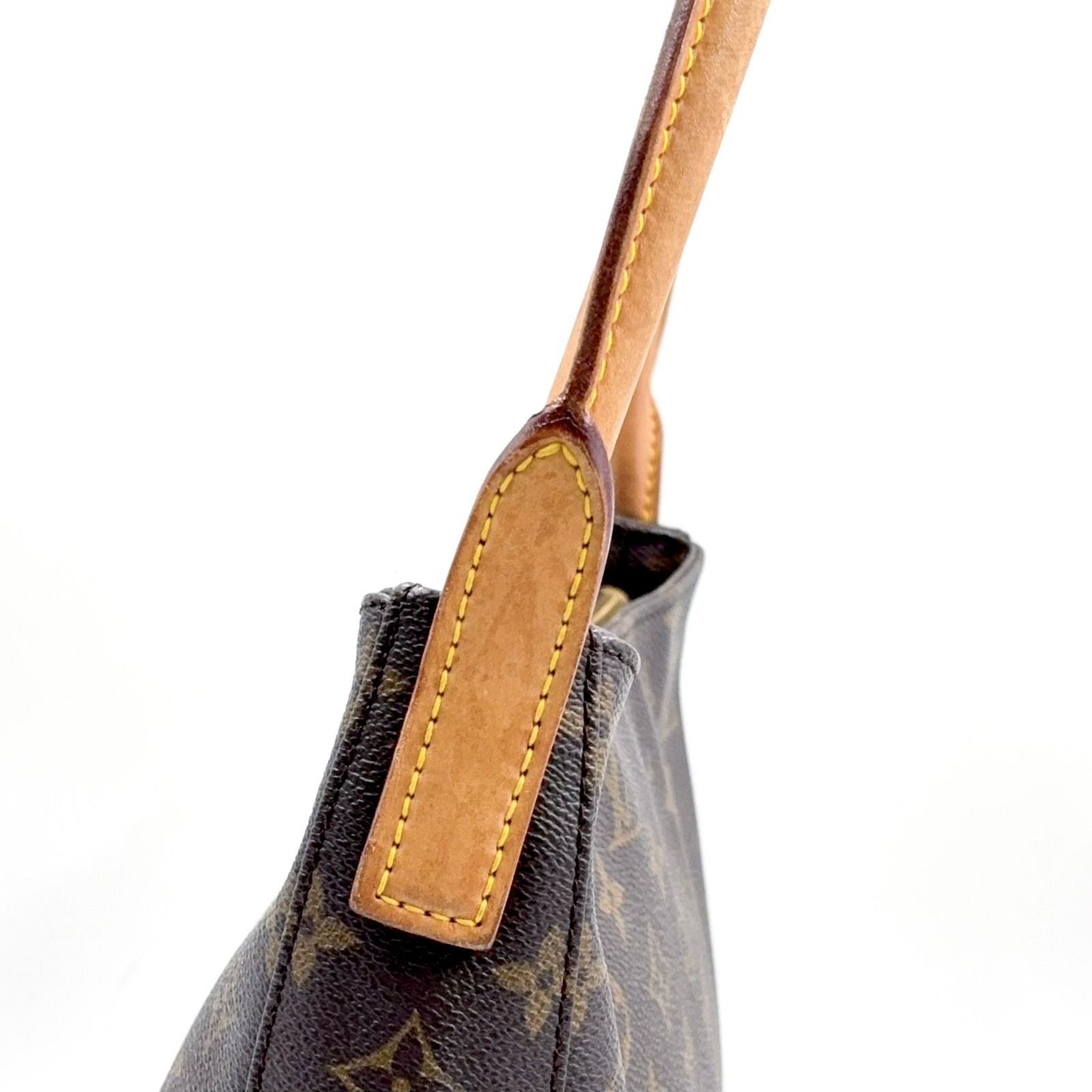Louis Vuitton Looping GM Monogram Leather Brown Shoulder Bag Gold — view 8