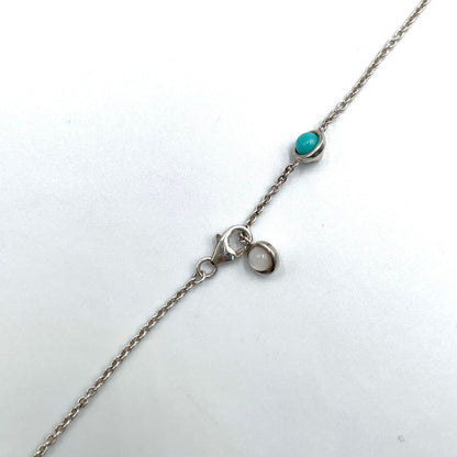 Gucci Double Mother of Pearl Resin Silver Turquoise Blue White Necklace — view 7