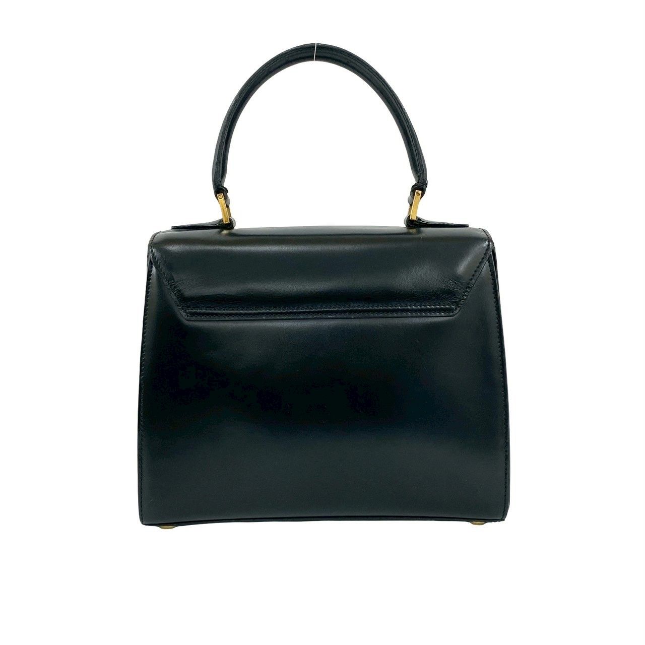 Celine Vintage Logo Turnlock Calf Leather 2-Way Shoulder Bag Black — view 3