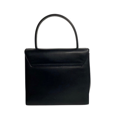 Celine Vintage Star Ball Logo Leather 2-Way Mini Shoulder Bag Black Red — view 5