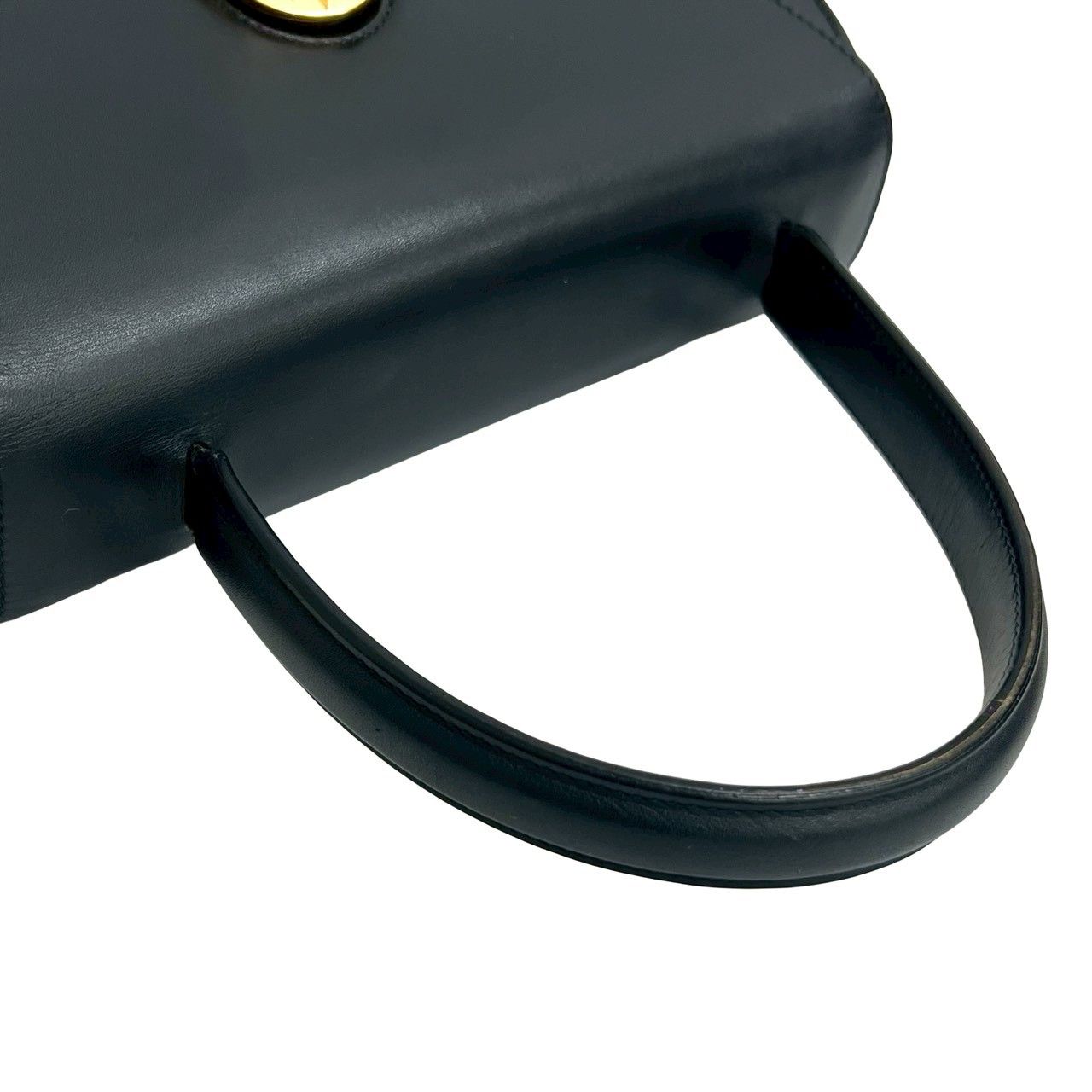 Celine Vintage Star Ball Logo Calf Leather Handbag Mini Tote Navy — view 4