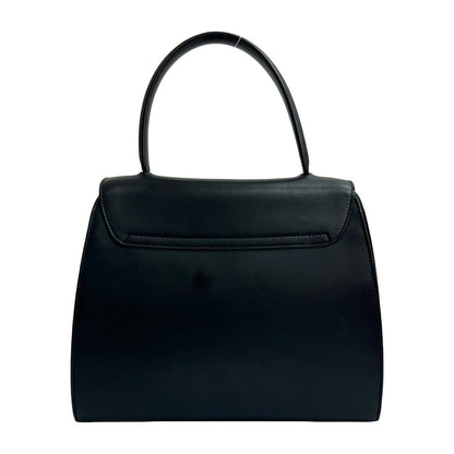 Celine Vintage Star Ball Logo Calf Leather Handbag Mini Tote Navy — view 3