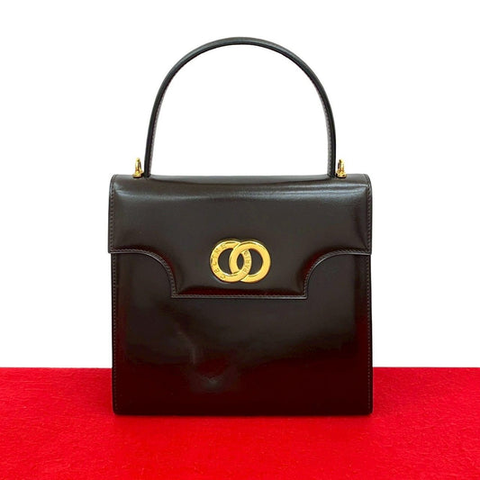 Celine Circle Logo Star Calf Leather Handbag Mini Tote Brown