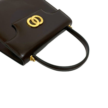 Celine Circle Logo Star Calf Leather Handbag Mini Tote Brown — view 4
