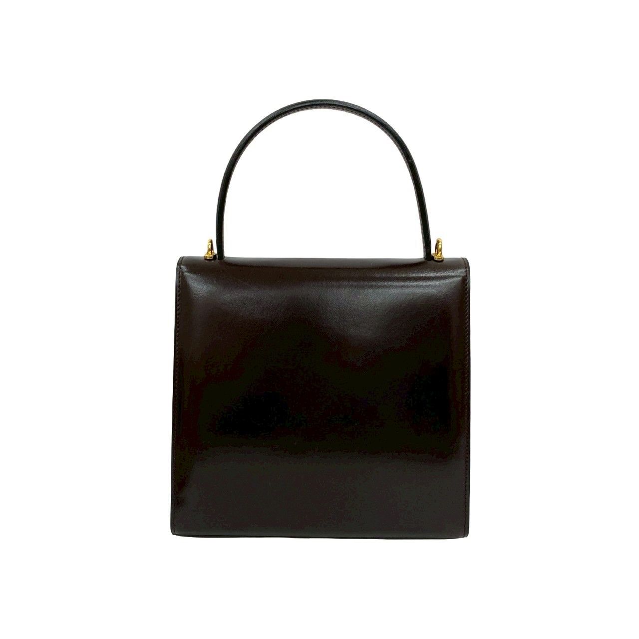 Celine Circle Logo Star Calf Leather Handbag Mini Tote Brown — view 3