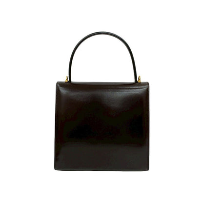 Celine Circle Logo Star Calf Leather Handbag Mini Tote Brown — view 3